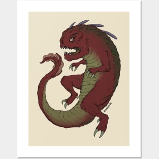 Amphibious dragon Posters and Art